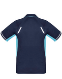 Mens Renegade Polo Shirt - Navy/Sky/Silver