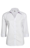 Womens Metro Shirt 3/4 Sleeve - White