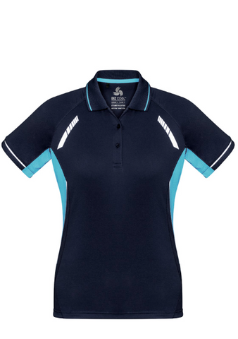 Womens Renegade Polo Shirt - Navy/Sky/Silver
