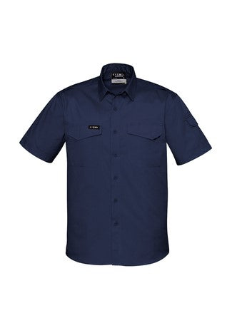 Mens Rugged Cooling Short Sleeve Shirt Navy ZW405
