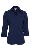 Womens Metro Shirt 3/4 Sleeve - Navy
