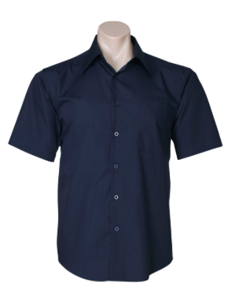 Mens Metro Short Sleeve Shirt - Navy